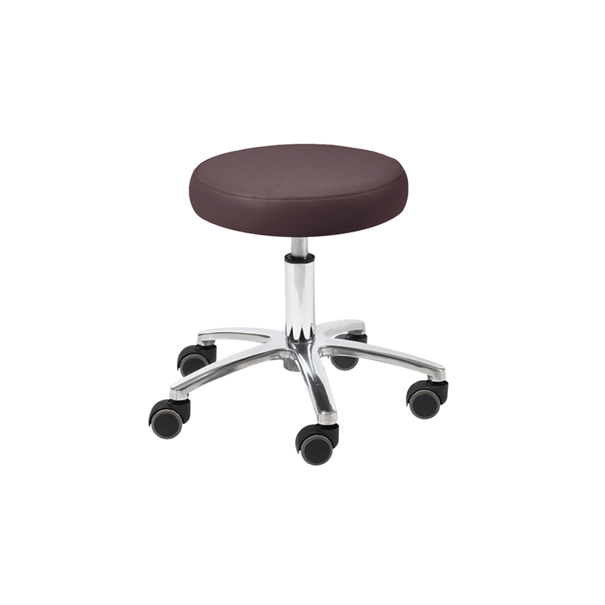 Pedicure stool with chocolate colored seat
