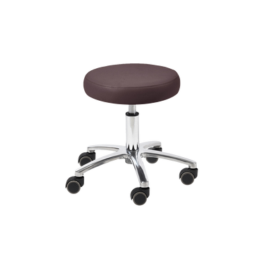 Pedicure stool with chocolate colored seat