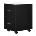 Black pedicure trolley with quartz top