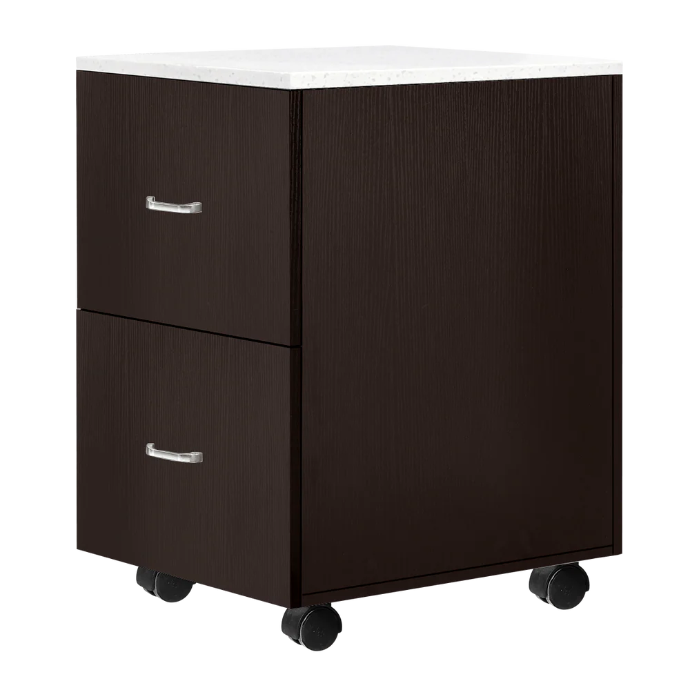 Chocolate pedicure trolley with quartz top