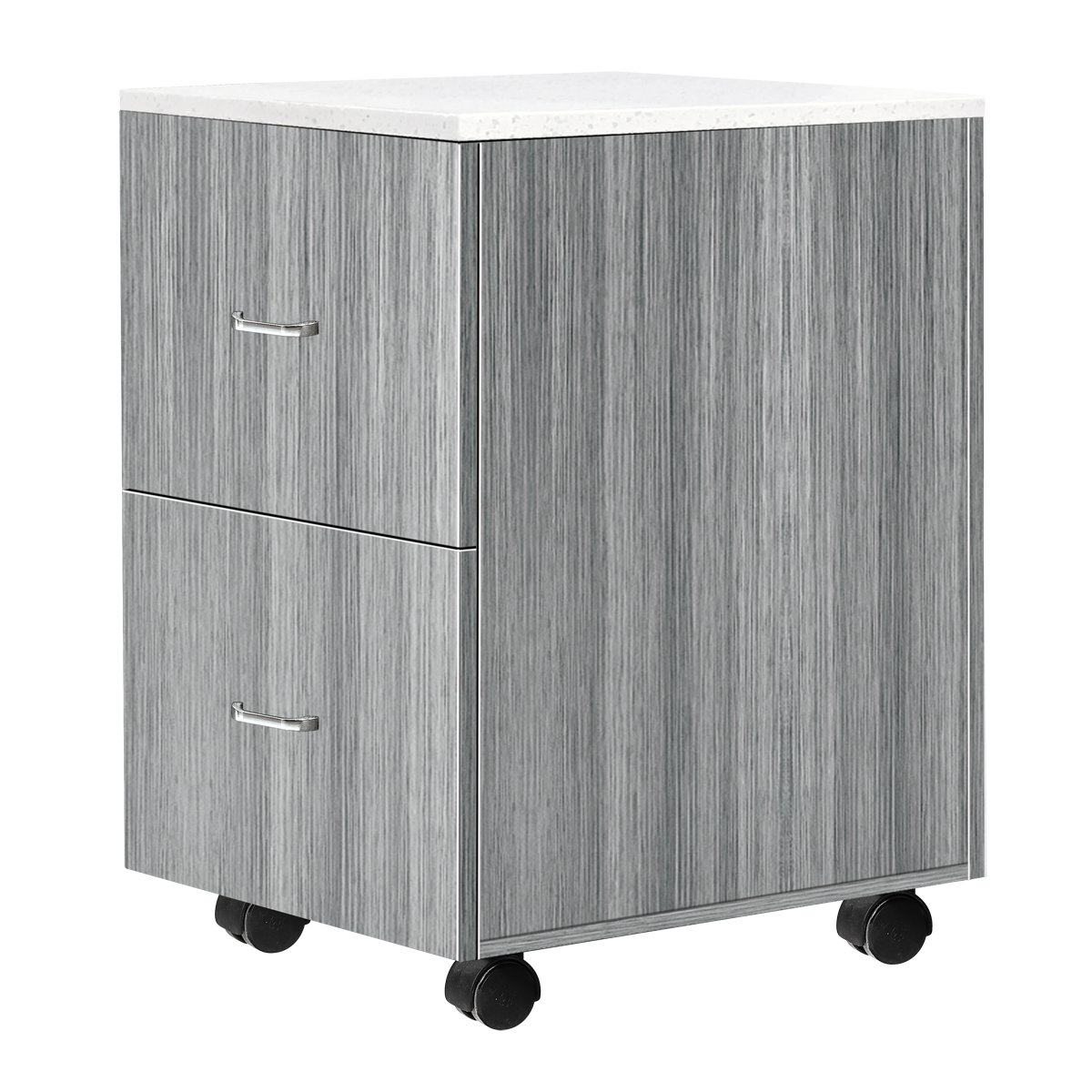 Gray pedicure trolley with quartz top 