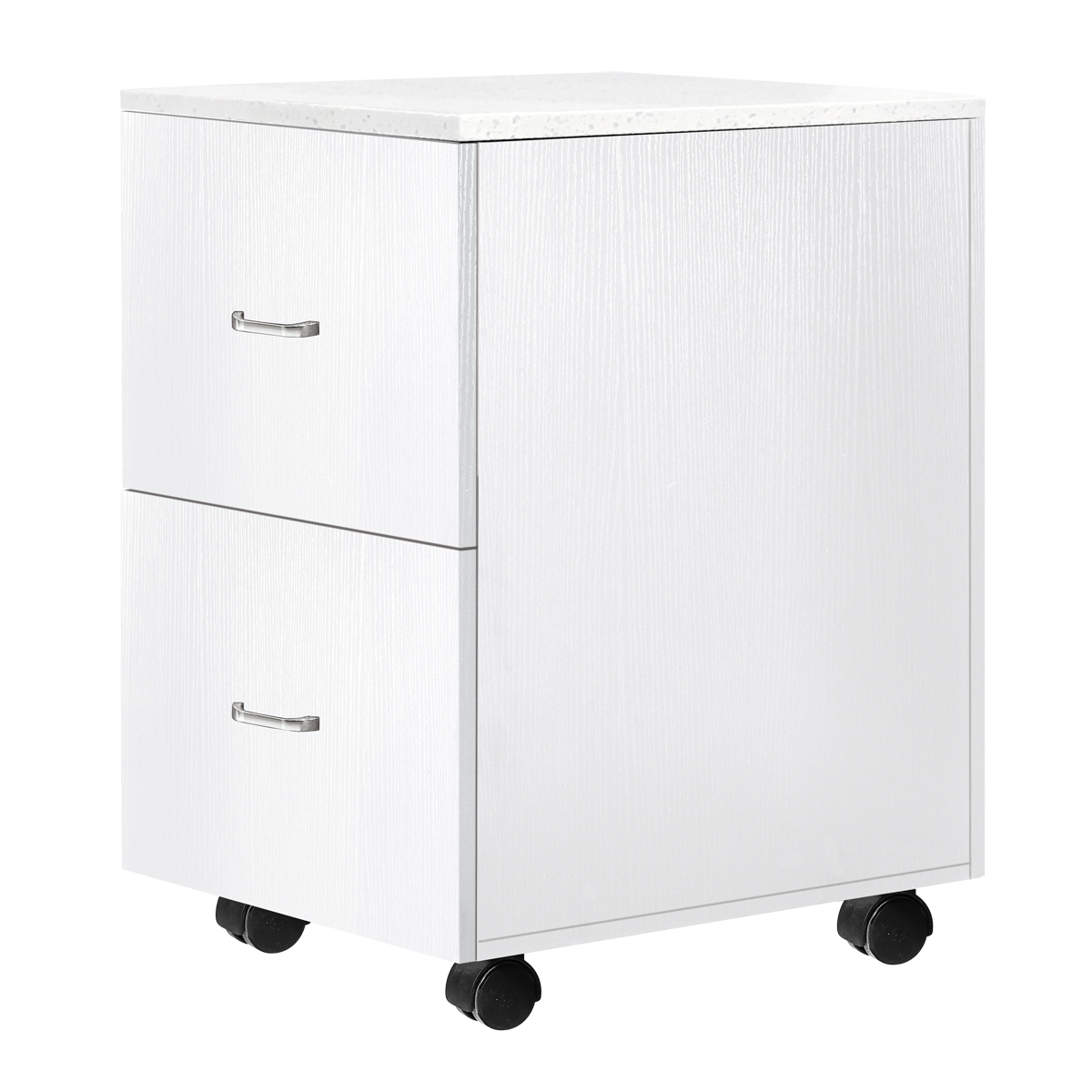 White pedicure trolley with quartz top