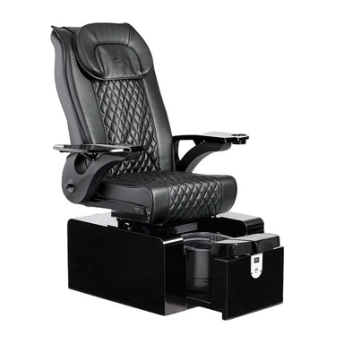 Black pedicure chair on black base
