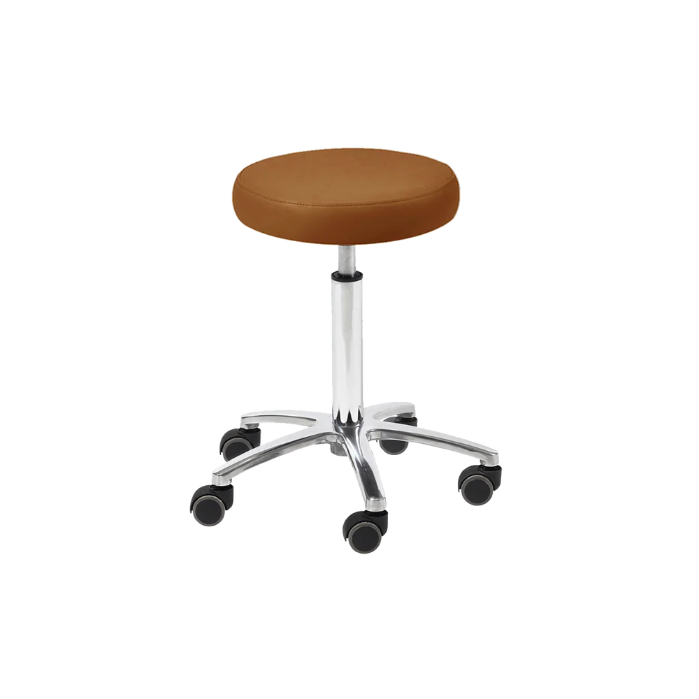 Technician stool with cappuccino colored seat