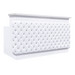 White tufted reception desk