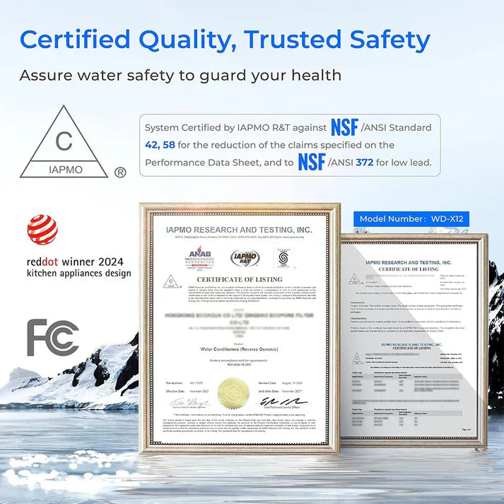 Waterdrop X8 Reverse Osmosis System With Replacement Filter Combo