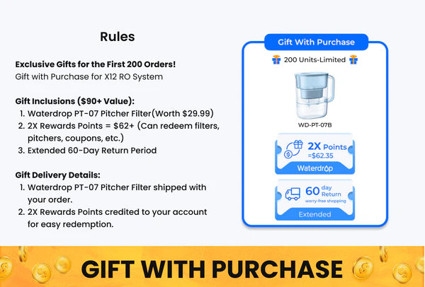 Waterdrop X Series Reverse Osmosis System, X12