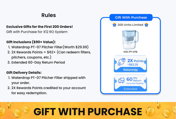 Waterdrop X Series Reverse Osmosis System, X12