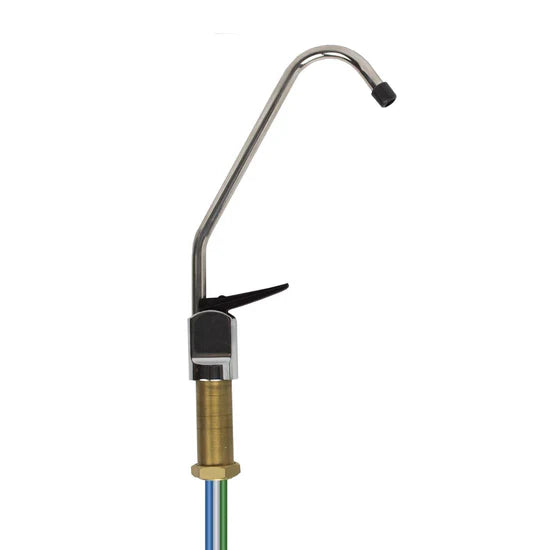 Chrome Faucet with 1/4" Tube (Standard Handle, 3-Way Tube)