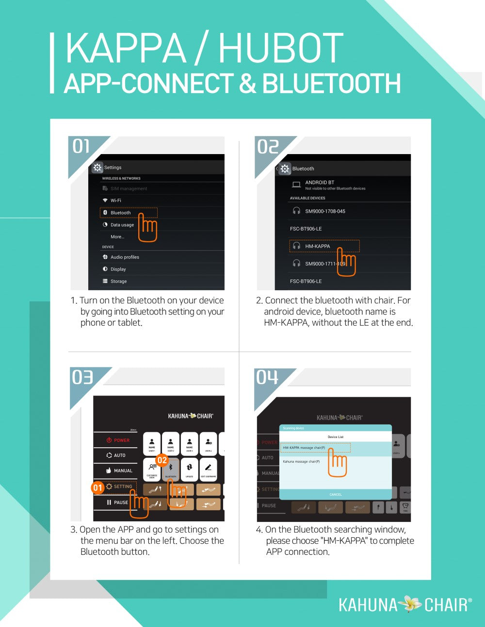 Kahuna Massage Chair Exquisite Rhythmic HSL-Track Kahuna Massage Chair, HM-Kappa Gold with a handheld remote controller