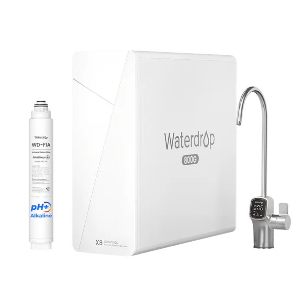 Waterdrop X Series Reverse Osmosis System, X8 with Alkaline Filter